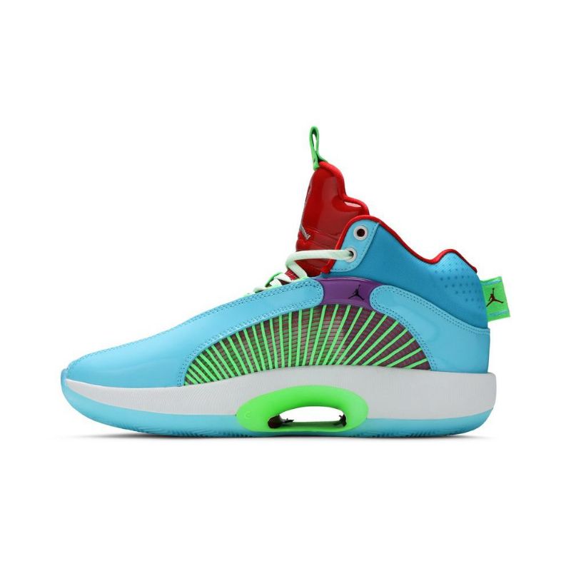 Air Jordan 35 Jayson Tatum Pf Blå Grønn Rød Lilla Herresko
