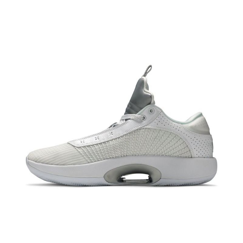 Air Jordan 35 Lav Pf Hvit Sølv Herresko