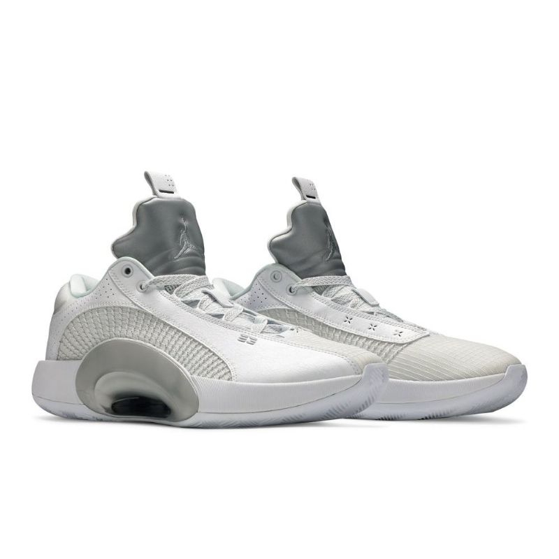 Air Jordan 35 Lav Pf Hvit Sølv Herresko