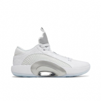 Air Jordan 35 Low Hvit Sølv Herresko