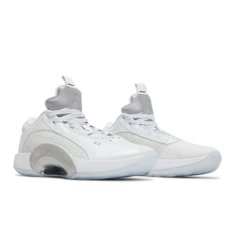 Air Jordan 35 Low Hvit Sølv Herresko