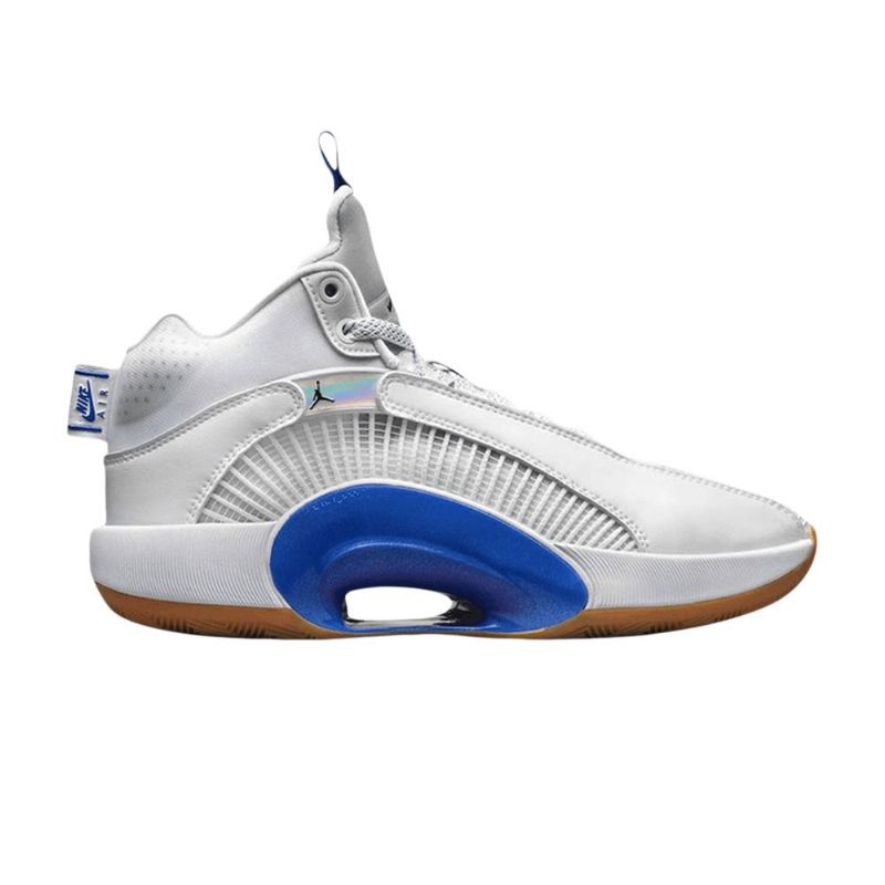 Air Jordan 35 Pf Hvit Blå Sølv Herresko