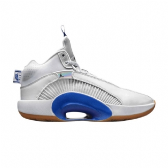 Air Jordan 35 Pf Hvit Blå Sølv Herresko