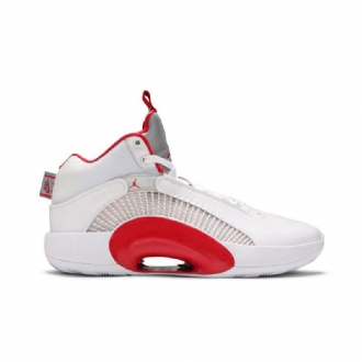 Air Jordan 35 Pf Hvit Sølv Rød Herresko