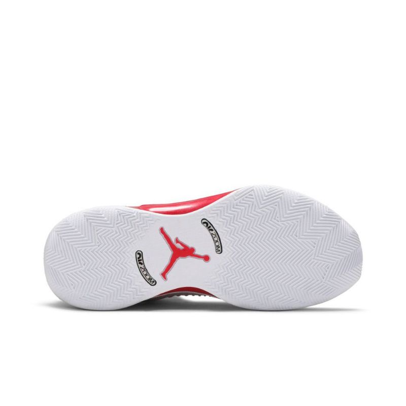 Air Jordan 35 Pf Hvit Sølv Rød Herresko