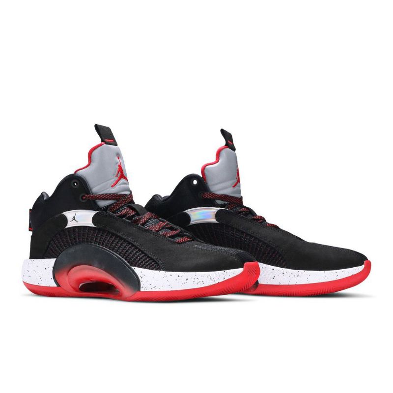 Air Jordan 35 Pf Svart Rød Sølv Hvit Herresko