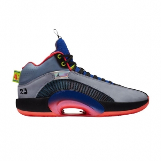 Air Jordan 35 Sp Tp Pf Grå Svart Blå Rød Herresko