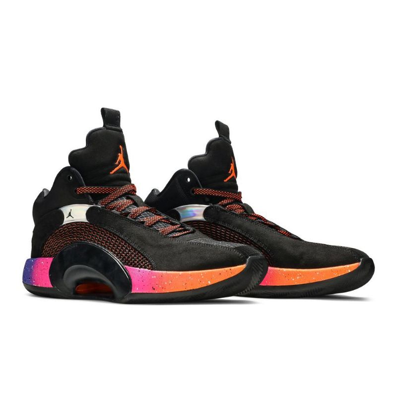 Air Jordan 35 Svart Oransje Lilla Rosa Herresko