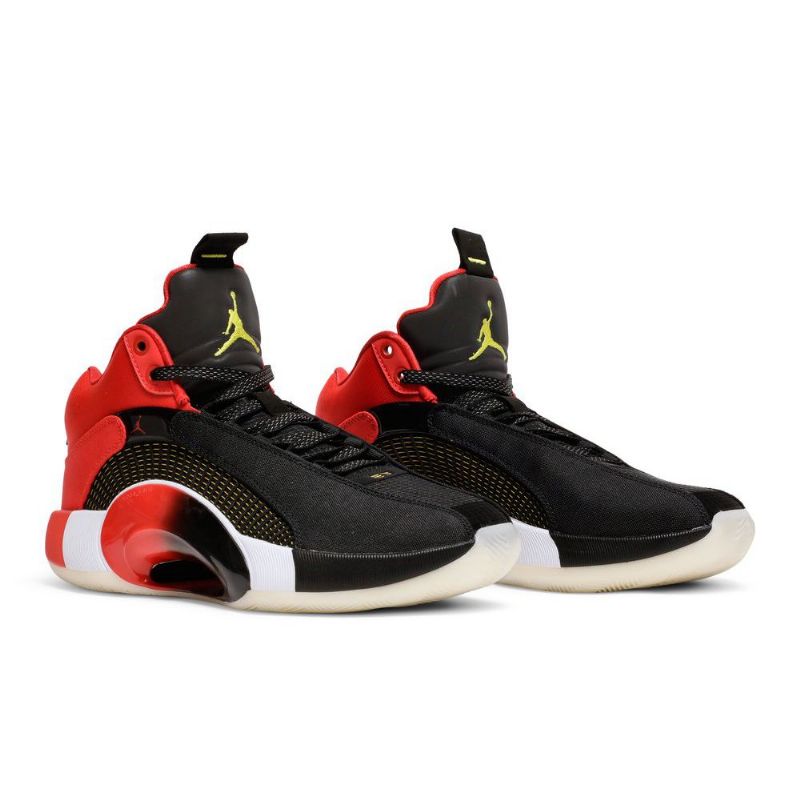 Air Jordan 35 Svart Rød Gul Herresko