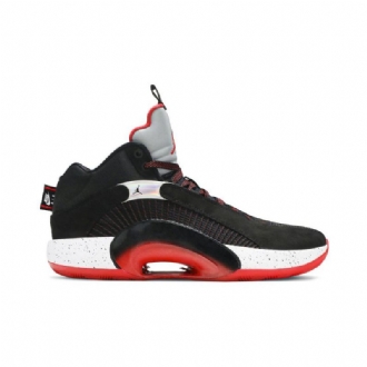 Air Jordan 35 Svart Sølv Rød Herresko