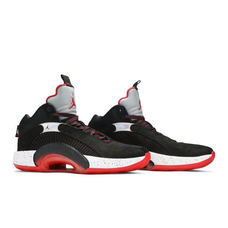 Air Jordan 35 Svart Sølv Rød Herresko