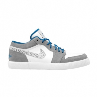 Air Jordan Retro V.1 Hvit Blå Grå Herresko