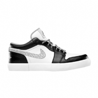 Air Jordan Retro V.1 Svart Hvit Grå Herresko