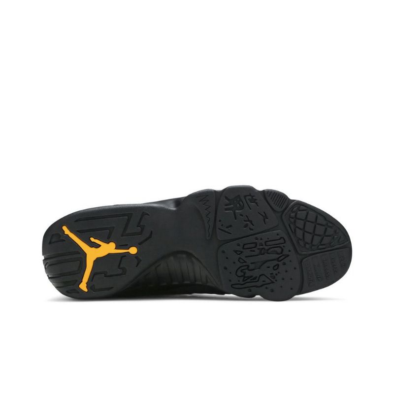 Air Jordan 9 Retro 'dark Charcoal University Gull' Svart Grå Gull Herresko