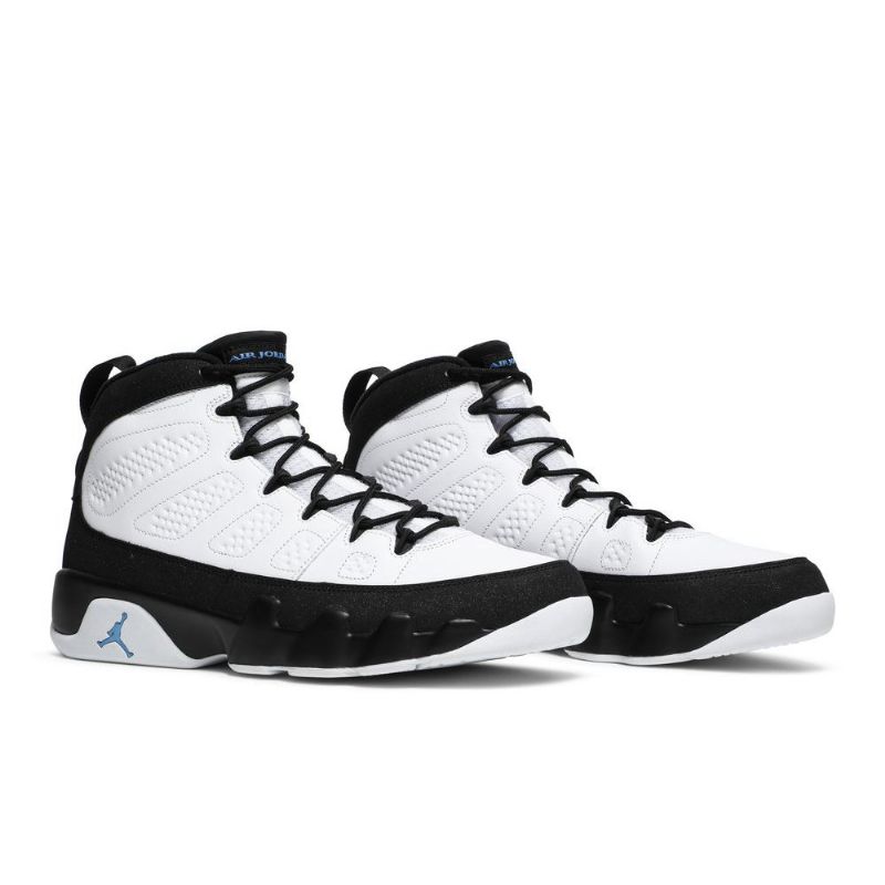 Air Jordan 9 Retro Hvit Svart Blå Herresko