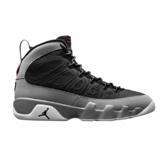 Air Jordan 9 Retro Svart Grå Hvit Rød Herresko