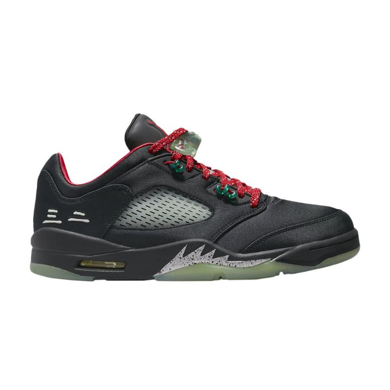 Air Jordan 5 Clot Retro Lav Svart Grønn Rød Sølv Herresko