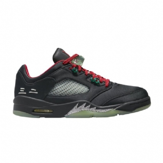 Air Jordan 5 Clot Retro Lav Svart Grønn Rød Sølv Herresko