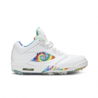 Air Jordan 5 Low Golf Hvit Flerfarget Herresko