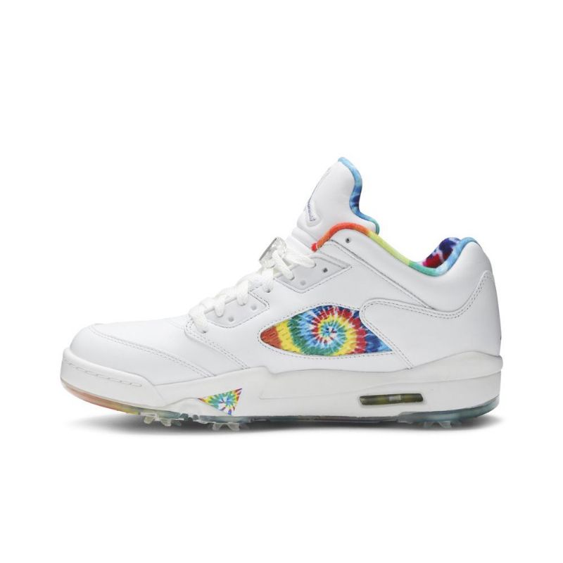 Air Jordan 5 Low Golf Hvit Flerfarget Herresko