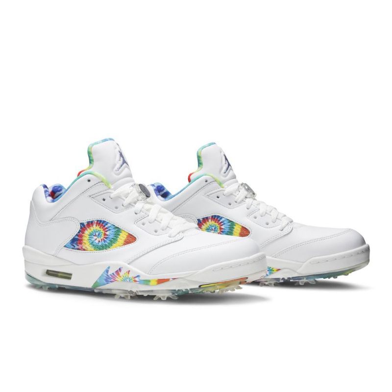 Air Jordan 5 Low Golf Hvit Flerfarget Herresko