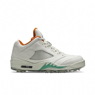 Air Jordan 5 Low Golf Nrg Hvit Oransje Grønn Herresko