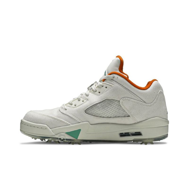 Air Jordan 5 Low Golf Nrg Hvit Oransje Grønn Herresko
