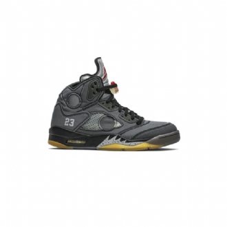 Air Jordan 5 Off-hvit Retro Sp Svart Sølv Rødt Gull Herresko