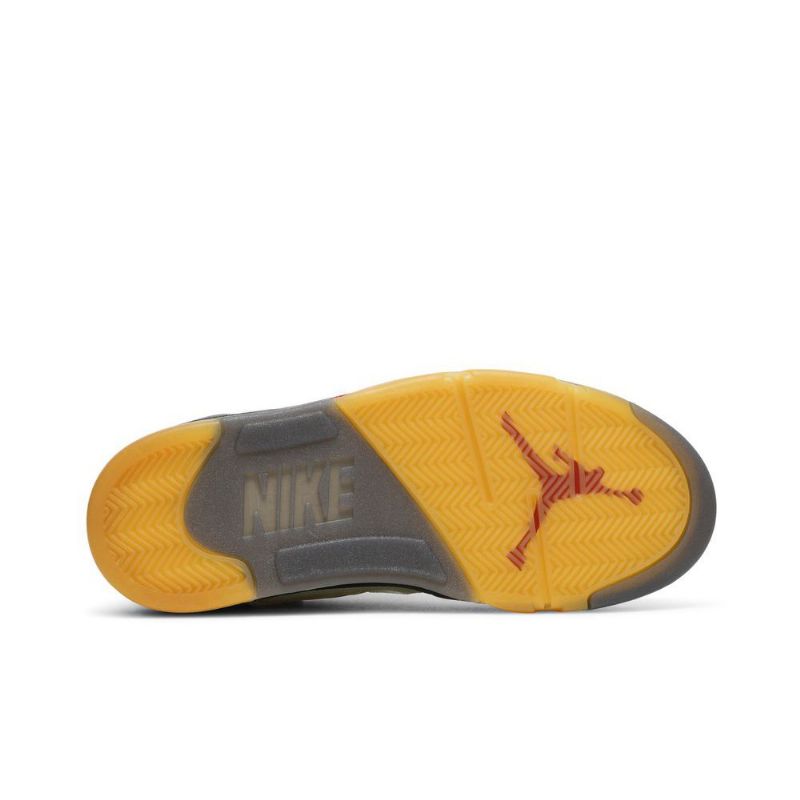 Air Jordan 5 Off-hvit Sp Hvit Gul Sølv Herresko