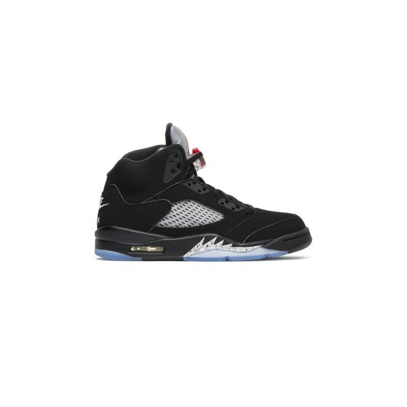 Air Jordan 5 Og Sort Sølv Rød Herresko
