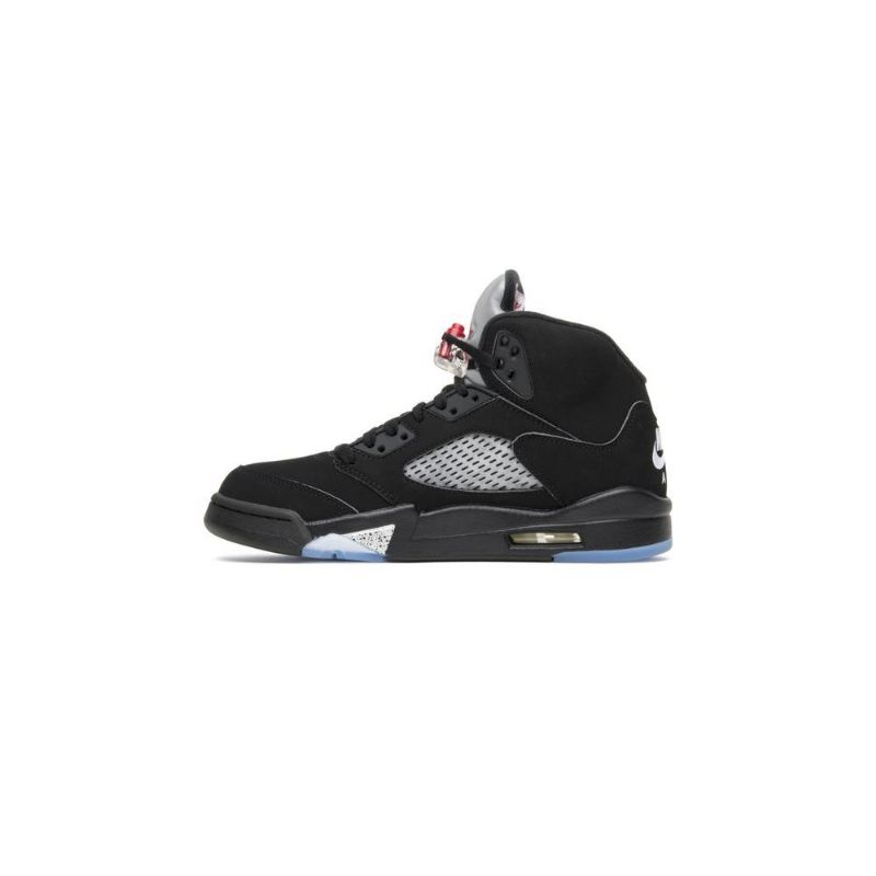 Air Jordan 5 Og Sort Sølv Rød Herresko