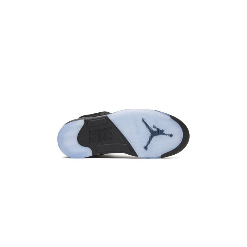 Air Jordan 5 Og Sort Sølv Rød Herresko