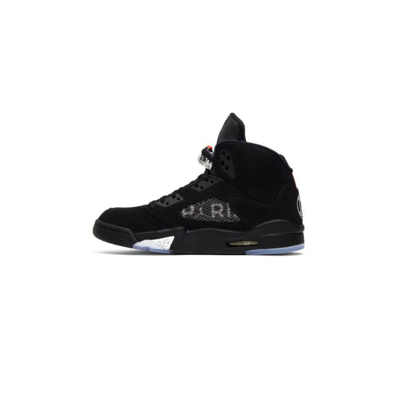 Air Jordan 5 Paris Saint-germain Retro Svart Rød Hvit Herresko