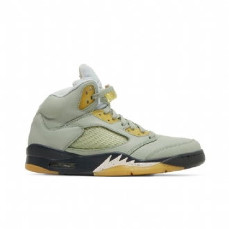 Air Jordan 5 Retro Grønn Gul Herresko