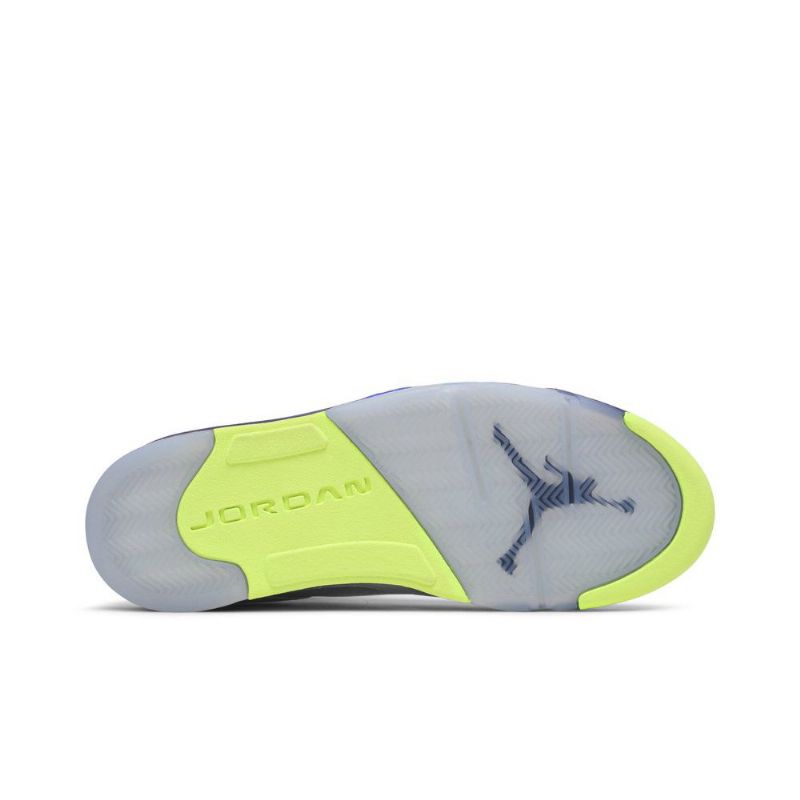 Air Jordan 5 Retro Hvit Lilla Svart Herresko