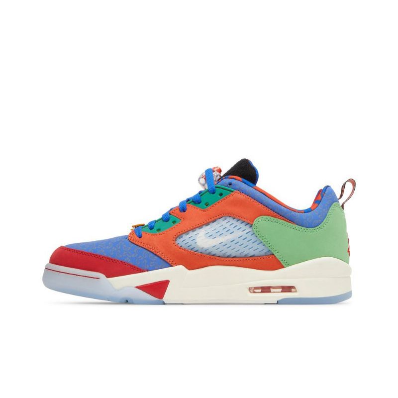 Air Jordan 5 Retro Lav Blå Oransje Rød Grønn Herresko