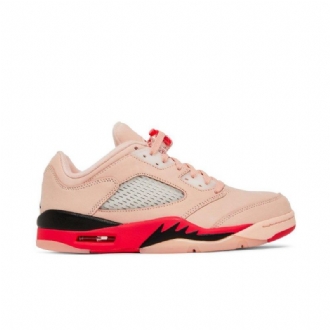 Air Jordan 5 Retro Lav Rosa Rød Svart Damesko