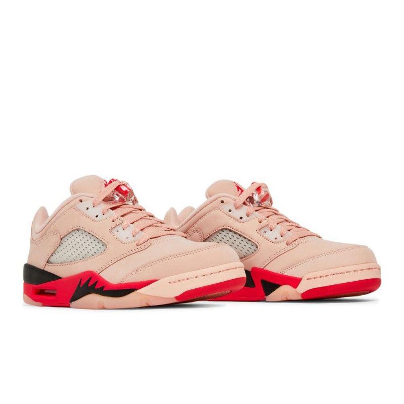 Air Jordan 5 Retro Lav Rosa Rød Svart Damesko