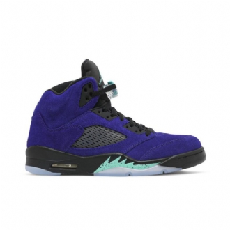 Air Jordan 5 Retro Lilla Svart Turkis Herresko