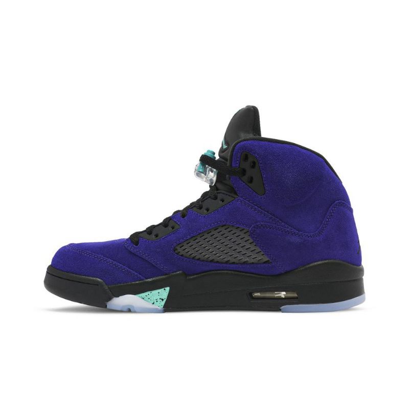 Air Jordan 5 Retro Lilla Svart Turkis Herresko