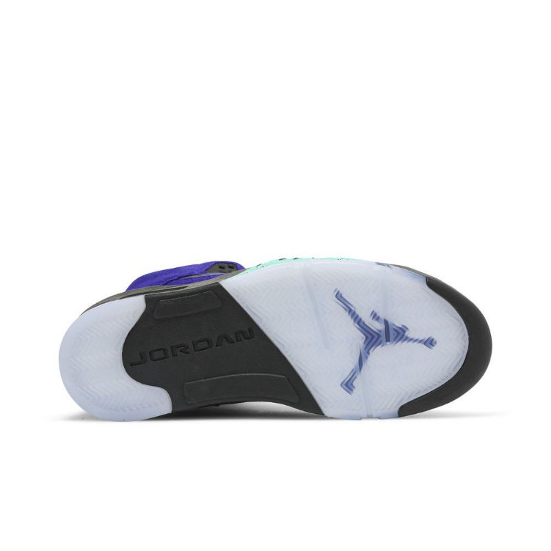 Air Jordan 5 Retro Lilla Svart Turkis Herresko