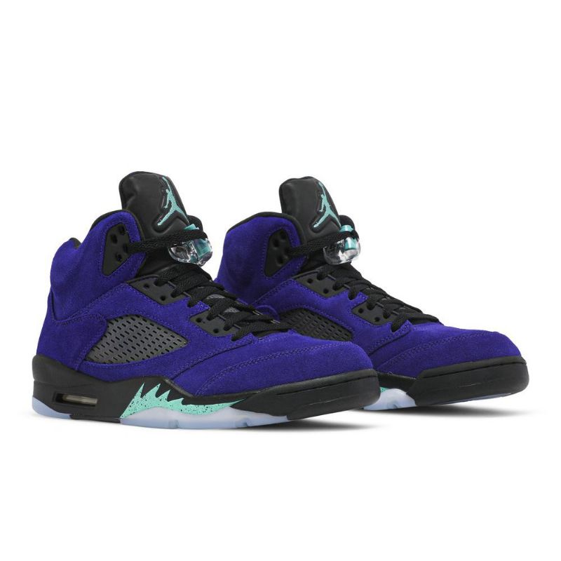 Air Jordan 5 Retro Lilla Svart Turkis Herresko