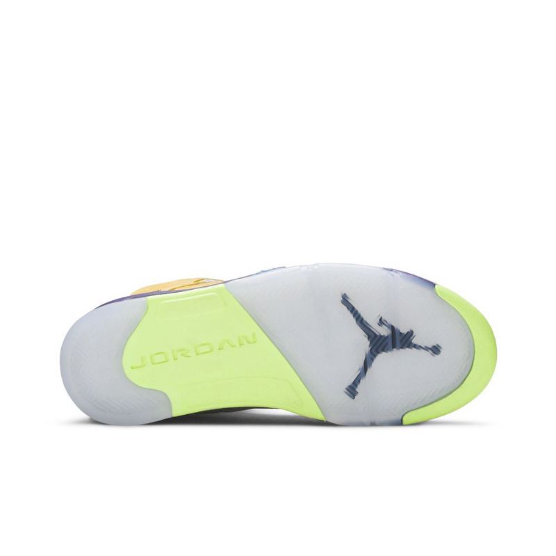 Air Jordan 5 Retro Se Gul Rød Grå Lilla Herresko