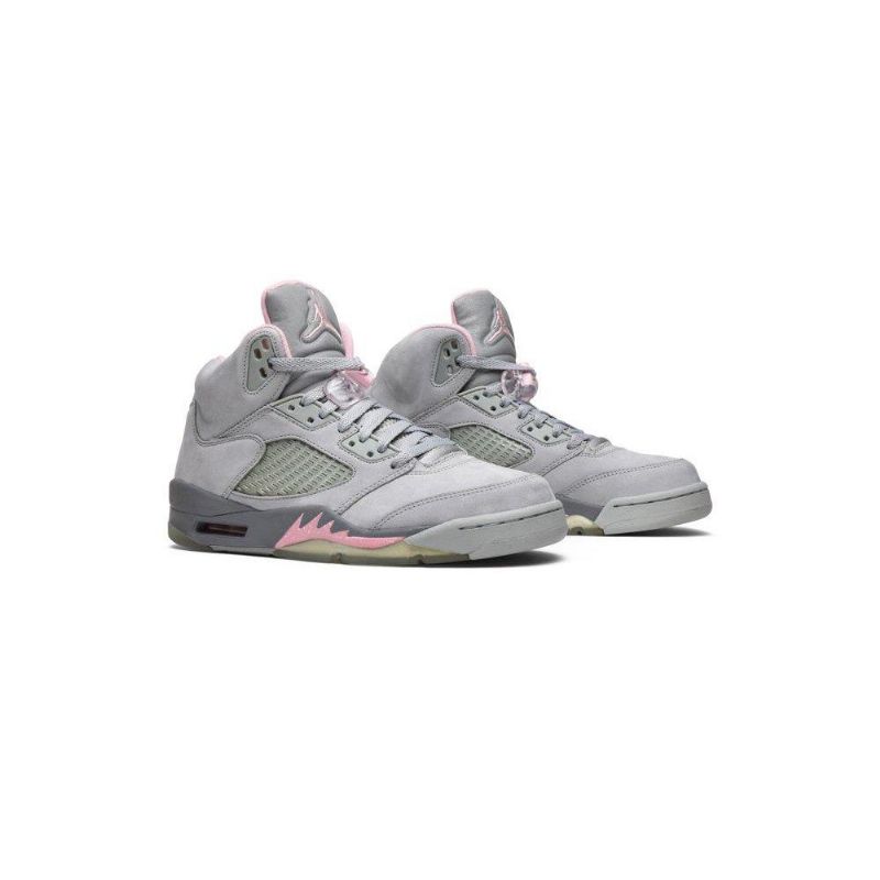 Air Jordan 5 Retro Sølv Rosa Grå Damesko