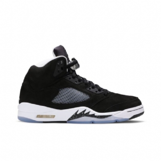 Air Jordan 5 Retro Svart Grå Hvit Herresko
