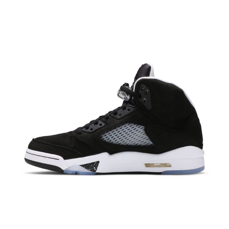Air Jordan 5 Retro Svart Grå Hvit Herresko
