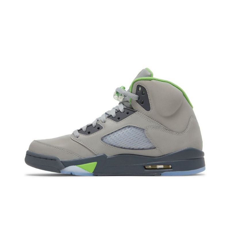 Air Jordan 5 Sølv Grønn Grå Herresko