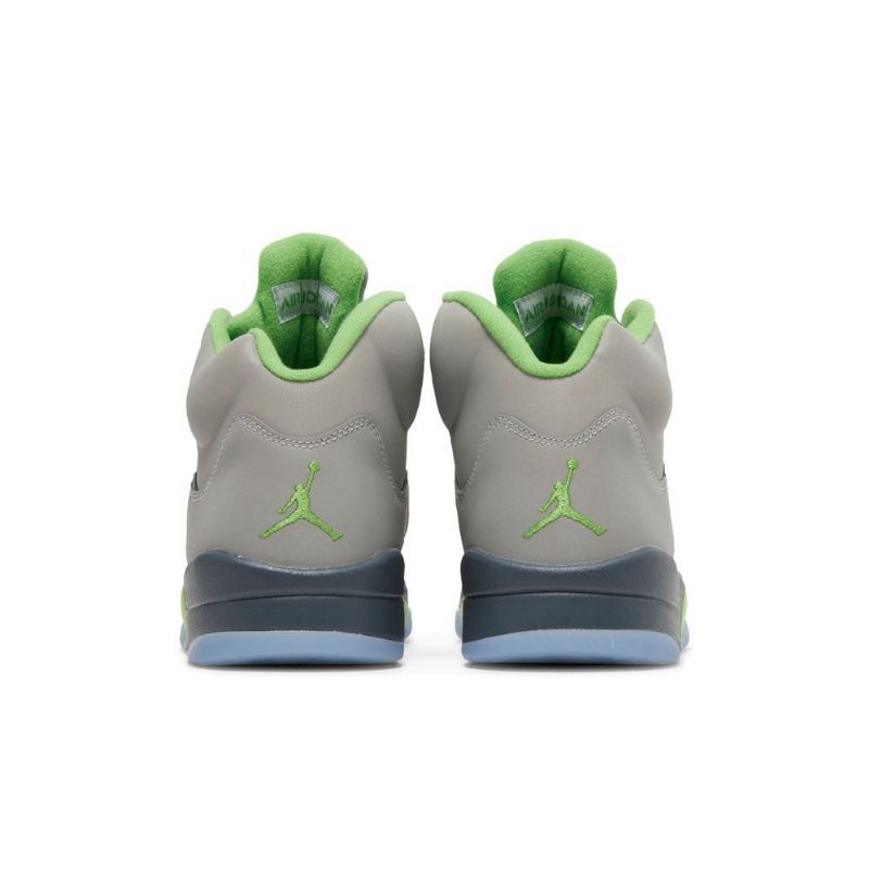 Air Jordan 5 Sølv Grønn Grå Herresko