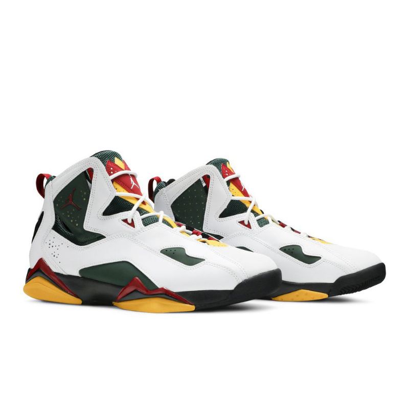 Air Jordan True Flight Hvit Rød Grønn Gul Herresko