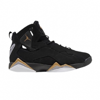 Air Jordan True Flight Svart Gull Grå Hvit Herresko